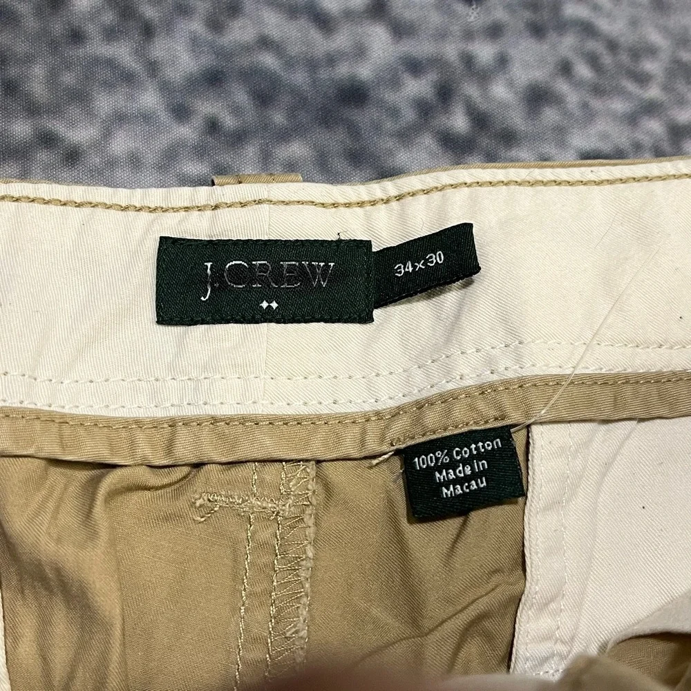 NWT J. Crew Cargo Pants Relaxed Fit Mens 34x30 Tan Ripstop Utility